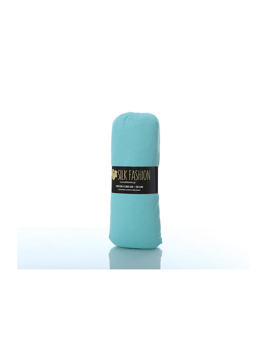 Silk Fashion Σεντόνι King Size με Λάστιχο 180x200+35εκ. Sea Green