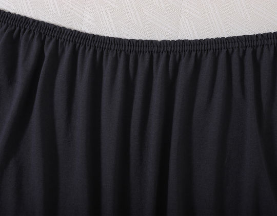 Silk Fashion Sheet Super-Double with Elastic 160x200+35cm. Dark Grey