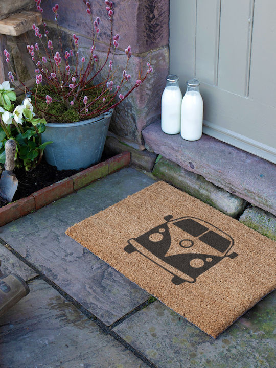 Artsy Mats Entrance Mat made of Coir with Anti-slip Backing Campervan 60x40cm