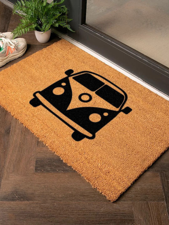 Artsy Mats Entrance Mat made of Coir with Anti-slip Backing Campervan 60x40cm