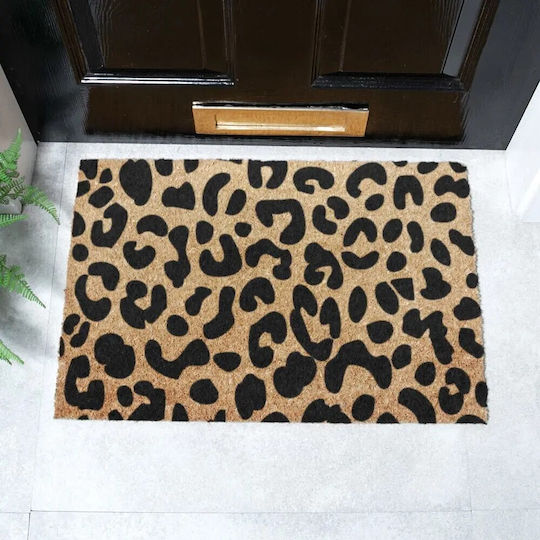 Artsy Mats Covor de Intrare din Cocos cu Suport Antiderapant Leopard 60x40buc