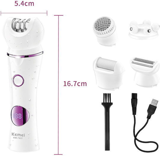 Kemei Σετ Αποτρίχωσης Epilator για Σώμα & Μπικίνι KM-7937