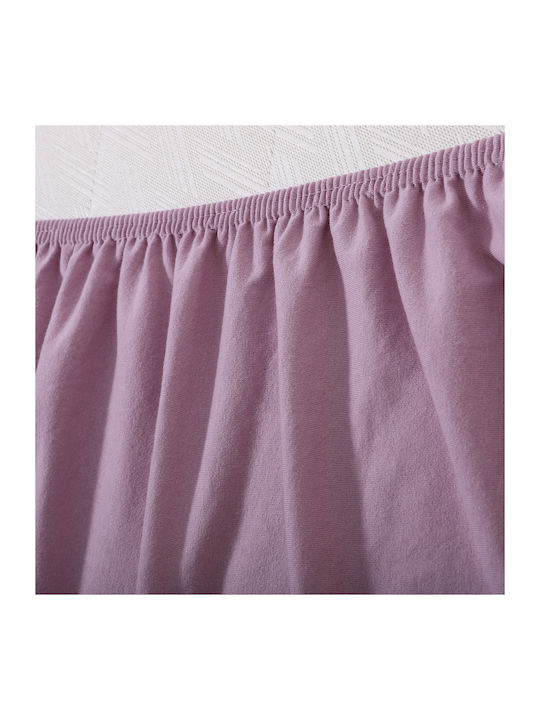 Silk Fashion Sheet Super-Double with Elastic 160x200+35cm. Purple