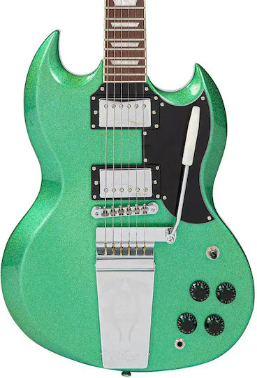 Vintage Vs6-30th Limited Edition 30th Anniversary Electric Guitar Green Metalflake