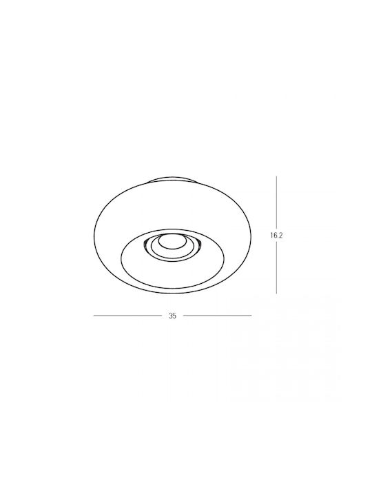 Zambelis Lights Deckenleuchte 35cm Schwarz mit Integrierter LED