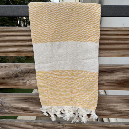 Zarafet Beach Towel Diamond Loincloth Pestemal Mustard Colors 100x180 Cm