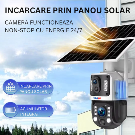 4k Surveillance Camera 4g Sim Card Solar Charging 8mp 36x Optical Zoom Continuous Video Recording Automatic Tracking