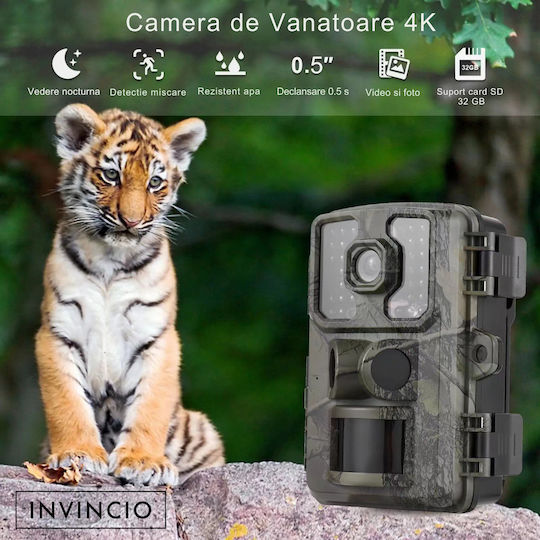 Invincio Camera de vânătoare Cu vedere pe timp de noapte Cu detectare de mișcare
