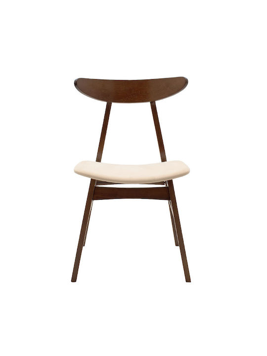 Orlean Stühle Küche Walnut / Beige 1Stück 49x53.5x78cm