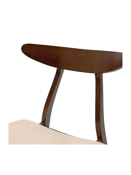 Orlean Stühle Küche Walnut / Beige 1Stück 49x53.5x78cm