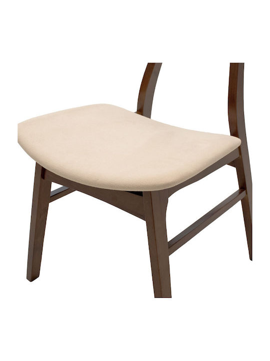 Orlean Stühle Küche Walnut / Beige 1Stück 49x53.5x78cm