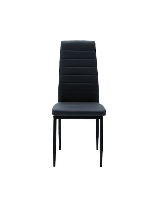 Parker Dining Room Artificial Leather Chair Anthracite 42x48x98cm