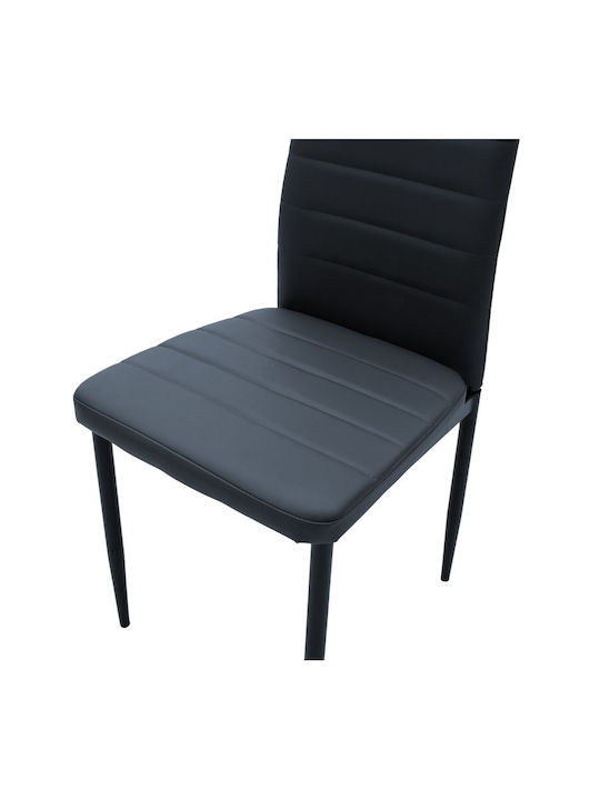 Parker Dining Room Artificial Leather Chair Anthracite 42x48x98cm