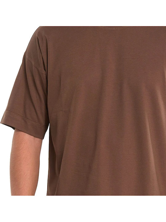 T-shirt Καφέ