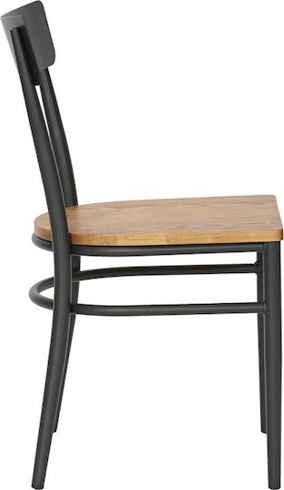 Zerca Stühle Speisesaal Anthracite, Natural Shade 1Stück 49x44x82cm