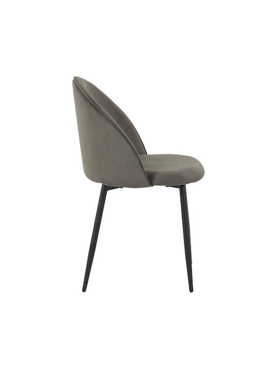 Perch Scaune Sala de mese Catifelate Anthracite 2buc 50x43x82buc
