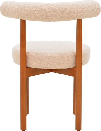 Fenza Столички Трапезария Beige Bouclé, Walnut Shade 2бр 60x54x75бр