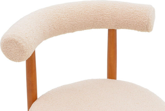 Fenza Столички Трапезария Beige Bouclé, Walnut Shade 2бр 60x54x75бр