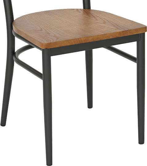 Zerca Stühle Speisesaal Anthracite, Natural Shade 1Stück 49x44x82cm