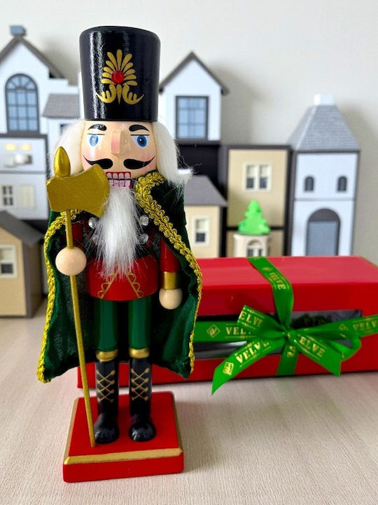 Velve Nutcracker de Crăciun Lemn Verde