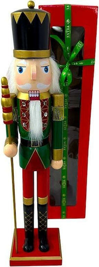 Velve Wooden Christmas Nutcracker Green