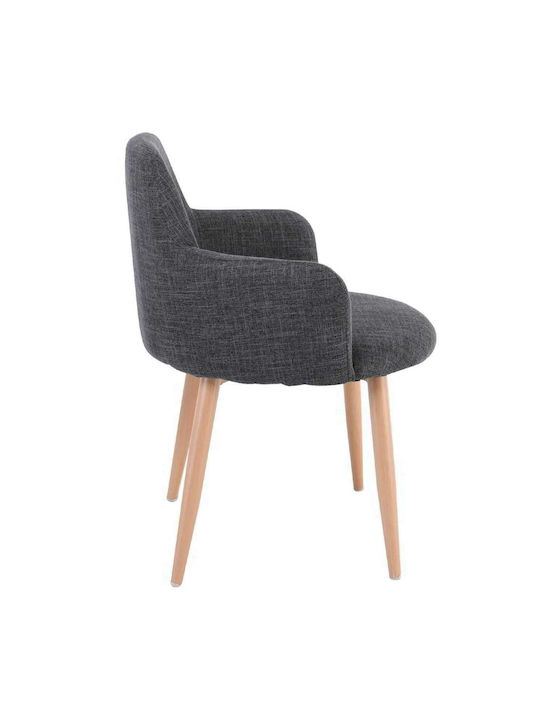 Soul Dining Room Fabric Armchair Grey 57x55x78cm