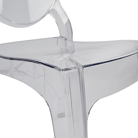 Aramis Scaune Bucătărie din Polipropilenă Transparent 1buc 42.5x52x89.5buc