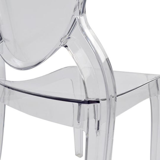 Aramis Scaune Bucătărie din Polipropilenă Transparent 1buc 42.5x52x89.5buc