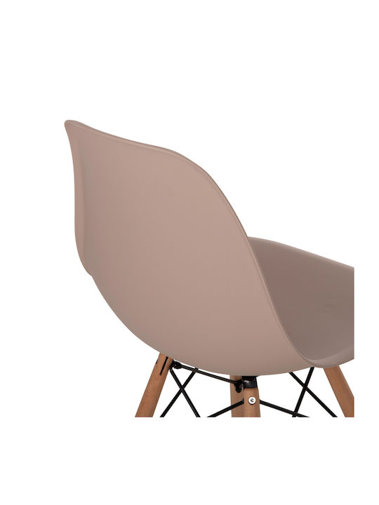 Twist Kitchen Polypropylene Chair Cappuccino 46x50x82cm 4pcs