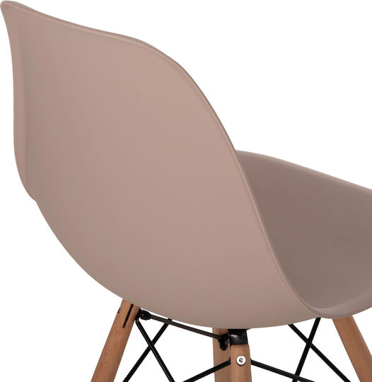 Twist Kitchen Polypropylene Chair Cappuccino 46x50x82cm 4pcs