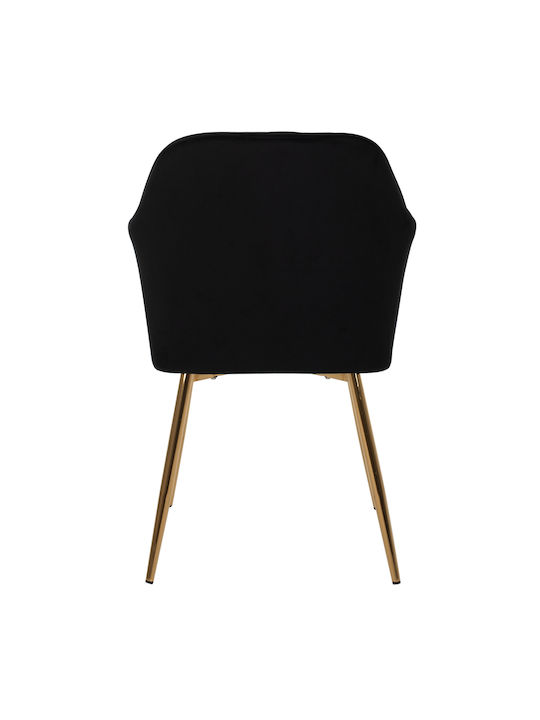 Sawyer Fotolii Sala de mese Catifelate Negru 1buc 55x60x83buc