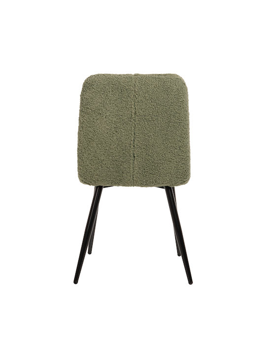 Shelly Dining Room Fabric Chair Green 48x64x87cm