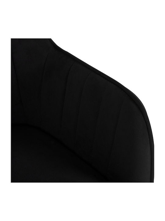 Sawyer Fotolii Sala de mese Catifelate Negru 1buc 55x60x83buc