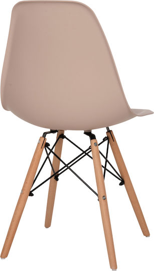 Twist Kitchen Polypropylene Chair Cappuccino 46x50x82cm 4pcs