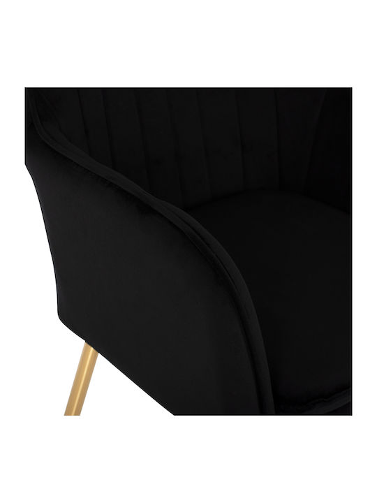 Sawyer Fotolii Sala de mese Catifelate Negru 1buc 55x60x83buc