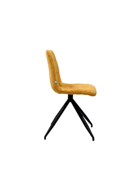 20Α Dining Room Fabric Chair Ochre 46x54x88cm 4pcs