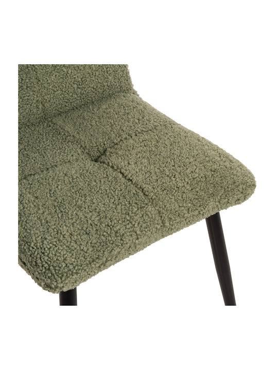 Shelly Dining Room Fabric Chair Green 48x64x87cm