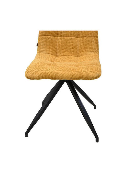 20Α Dining Room Fabric Chair Ochre 46x54x88cm 4pcs