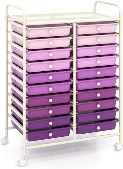 Costway Kleine Aufbewahrungsmöbel Schubladen M63xB37xH87cm