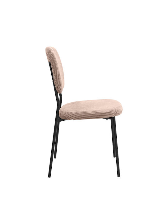 Kevin Dining Room Fabric Chair Mocha - Black 48x51x87cm