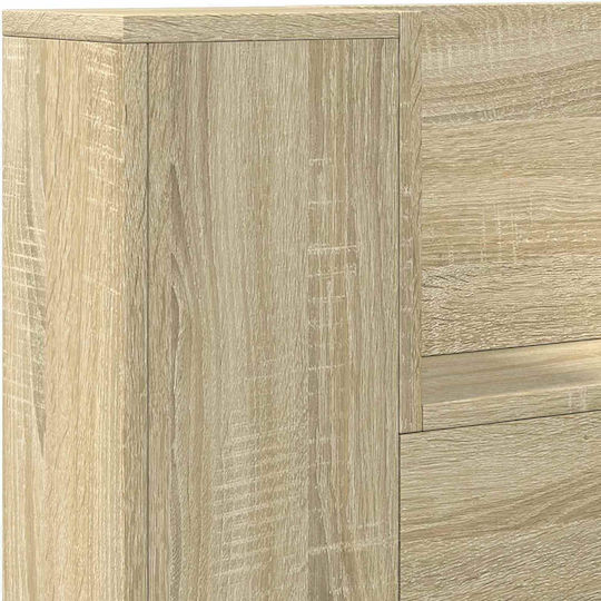 vidaXL Кафлария за легло Дървена Дъб Бежова 100x103.5см
