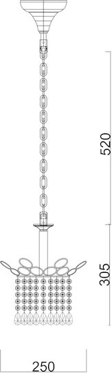 Agora Lighting Κρεμαστό Φωτιστικό Ασημί 25εκ. Agora Lighting Κρεμαστό Φωτιστικό Ασημί 25εκ.