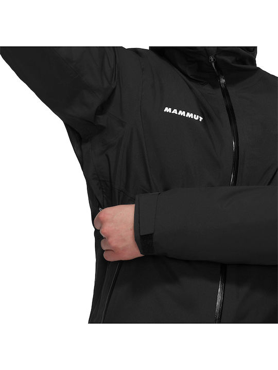 3 σε 1 Χειμωνιάτικο Μπουφάν Hardshell Αδιάβροχο και Αντιανεμικό Μαύρο