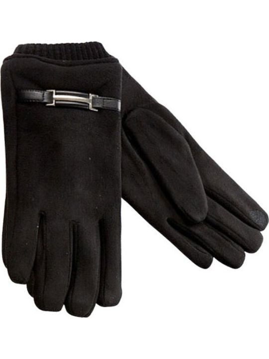 Set with Beanie Knitted in Black color