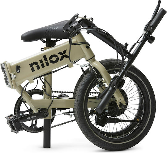 Nilox J2 16" Beige Foldable City Electric Bicycle