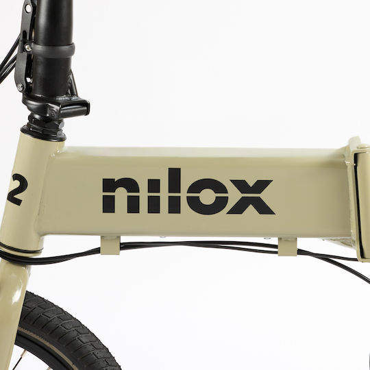 Nilox J2 16" Beige Foldable City Electric Bicycle