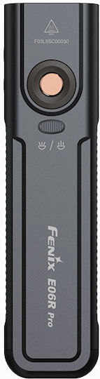Fenix Pro Wiederaufladbar Taschenlampe LED UV IP66 mit maximaler Helligkeit 1600lm Schwarz