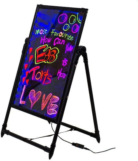 40x60 Cm Rewritable LED Board Neon Effect Lighted Sign Stand Included