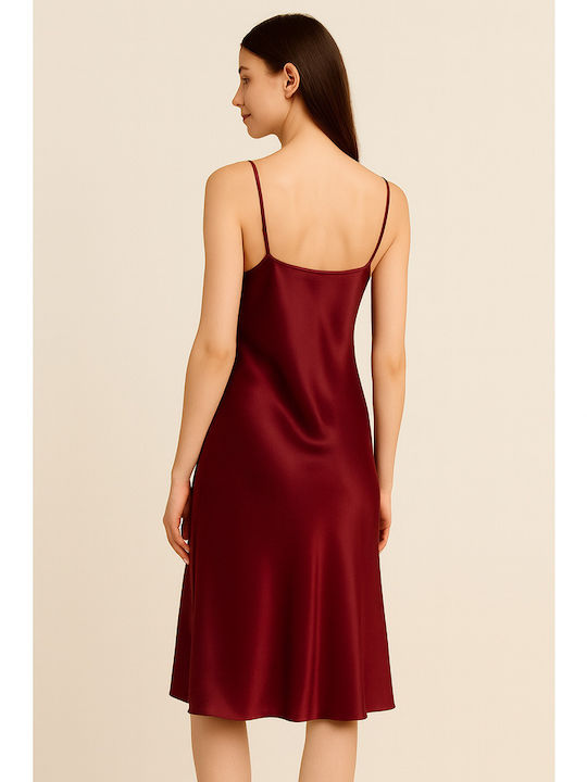 Pen-ky Winter Women's Nightdress Bordeaux