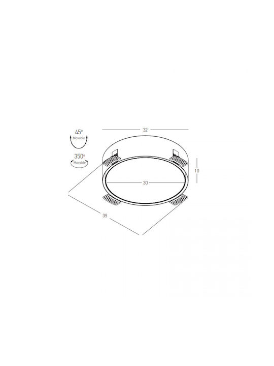 Zambelis Lights Ceiling Mount Light Black with Integrated LED